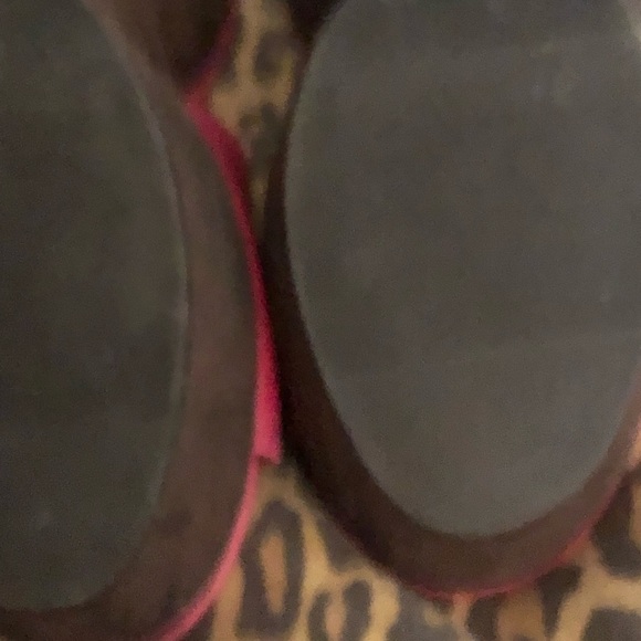 Tommy Hilfiger  sz 10 pink platform with dark brown suede heel - Picture 10 of 15